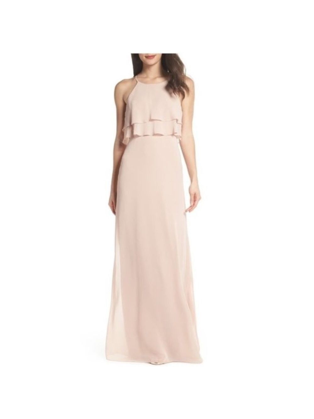 Jenny Yoo Collection Charlie Ruffle Chiffon Gown